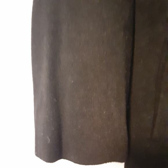 Vintage EINIGER Black Wool, Button-Down Fur Trim Collar Swing Coat Sears - Picture 5 of 9